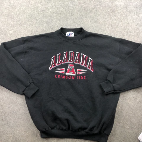 Vintage Alabama Crimson Tide Sweatshirt Mens Large Black Red Logo Spell Out Cover