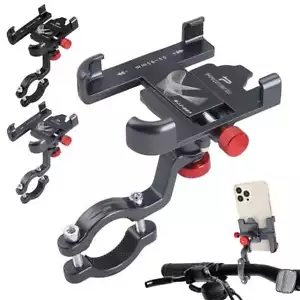 360° Aluminum Motorcycle Bike Handlebar Bicycle For MTB GPS Phone Holder Mount - Picture 1 of 18
