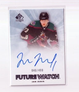 JAN JENIK '21/22 SP Authentic FUTURE WATCH RETRO autograph rookie card #'d /499 - Picture 1 of 2