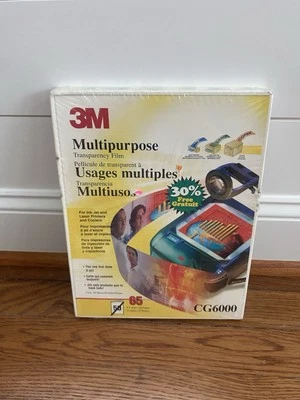 NEW 3M Multipurpose Transparency Film Letter Size 8.5 x 11 65 Ct. CG6000 SEALED - Image 1 of 2