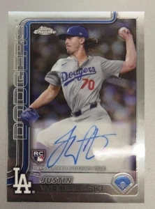 Béisbol cromado Topps 2025 Justin Wrobleski novato automático - Imagen 1 de 1