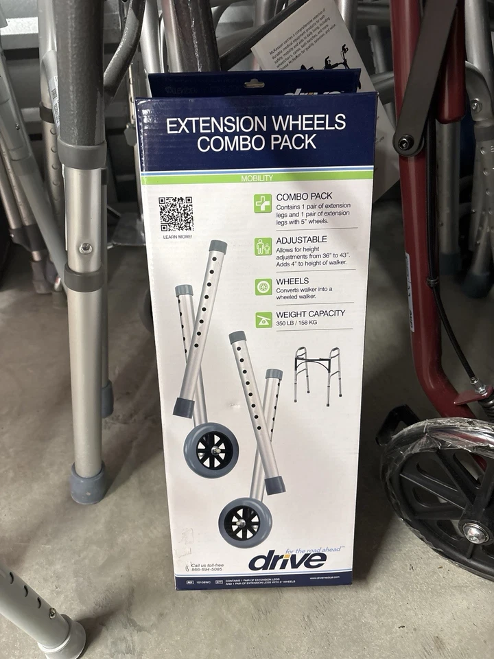 Paquete combinado de ruedas de extensión Walker Drive patas altas con ruedas Foto 1 de 1