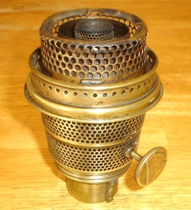Aladdin Nu-Type Model B Brass Oil Lamp Burner with Flame Spreader, Gallery Etc. - Picture 1 of 8