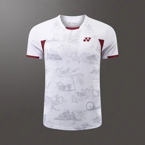 2025 New yy Men's Sports Tops Badminton Clothes table tennis T-Shirts White - Picture 1 of 9