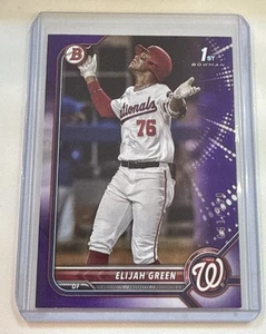 2022 Bowman Elijah Green Purple BD-23 /250 Paper 1st Bowman - Picture 1 of 2
