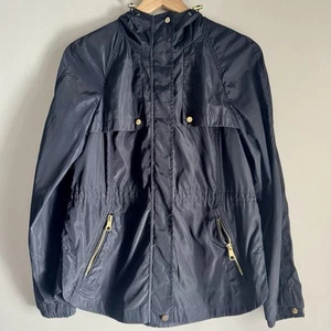Zara Basic Navy Blue Lightweight Full Zip Jacket Size Medium - Picture 1 of 8