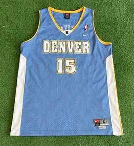 Denver Nuggets Basketball Jersey Carmelo Anthony #15 Nike Size L Authentic Blue - Picture 1 of 7