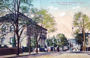 PROVIDENCE RI - Cartolina Public Library Washington Street - 1909 - Foto 1 di 2