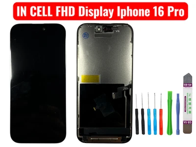 TOP-HX InCell FHD Display Für iPhone 16 Pro LCD Display Bildschirm Schwarz + Werkzeug