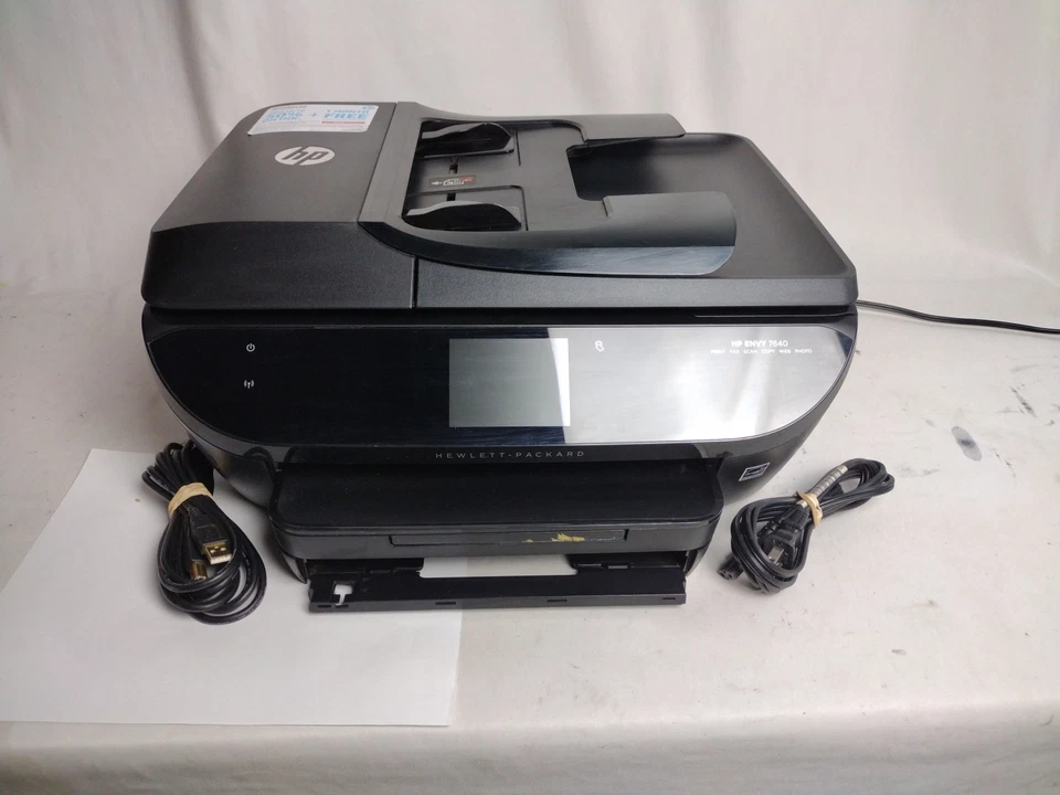 HP Envy 7640 All-In-One Printer Fax Scan Copy Web Photo Tested READ!  - Image 1 of 4