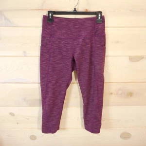 Healthyoga Leggings Women's size M Purple Pockets Stretch Workout Gym Capri - Picture 1 of 8
