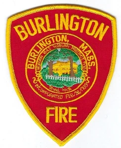 MASSACHUTTES - Burlington Fire Dept.  [ Shoulder Patch ] - Picture 1 of 1
