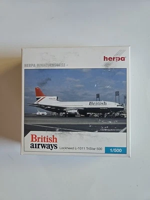Herpa British Airways Lockheed L-1011 TriStar 500 Model - 1:500 - 510837 - Image 1 of 2