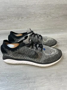 Nike Free Run Flyknit 2018 942839-010 Women's 7.5 Black Sneaker Shoes Running - Picture 1 of 10
