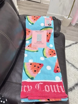 JUICY COUTURE OVERSIZE BEACH / BATH TOWEL 36x72in Watermelon - Image 1 of 3