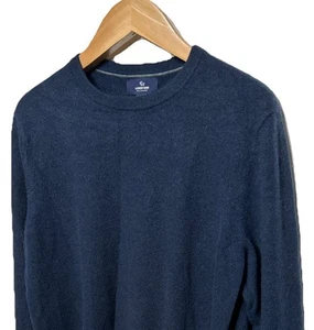 Land’s End Big and Tall Fine Gauge Cashmere Sweater Blue L/T 42-44 Retail: $199 - Picture 1 of 8