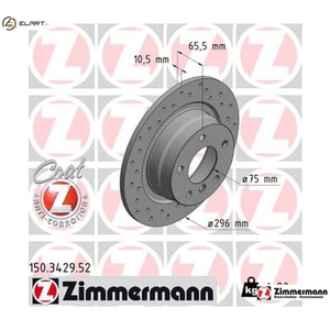 2x BRAKE DISC 150.3429.52 FOR BMW N46 B20 CB 2.0L 4cyl 3 SERIES N46B20CBC 2.0L - Picture 1 of 9