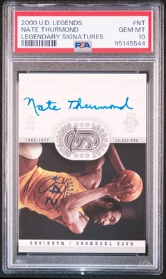 1999-00 Upper Deck Legends Nate Thurmond Legendary Signatures Auto PSA 10 Gem - Image 1 of 2