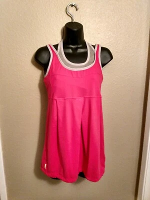 Женский спортивный коралловый/желтовато-коричневый тренировочный топ Lole размер M без рукавов майка  - Изображение 1 из 4