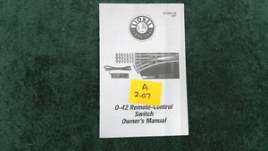 LIONEL 6-12080 O-42 INTERRUTTORE TELECOMANDO 70-2080-250 ISTRUZIONI ORIGINALE  - Foto 1 di 3