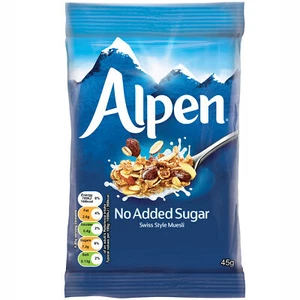 Alpen No Added Sugar Muesli Sachets | 30x45g | Free Delivery - Picture 1 of 1