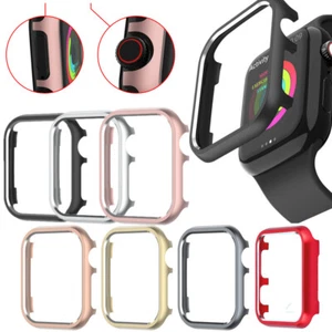 Paquete de 2 fundas protectoras metálicas para Apple Watch 1/2/3/4/5/6/7 41/45 mm 42/44 mm - Imagen 1 de 18
