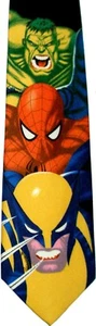 WOLVERINE SPIDERMAN HULK XMEN SUPERHERO NECKTIE NEW TIE - Picture 1 of 1