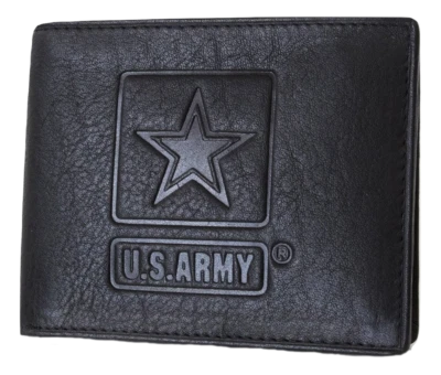 Carteras de cuero genuino RFID de las Fuerzas Armadas de los Estados Unidos Ejército Marina Marines Fuerza Aérea Foto 1 de 4