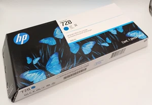 Genuine HP 728 300ML Extra High Capacity Cyan Ink Cartridge F9K17A Designjet - Picture 1 of 3