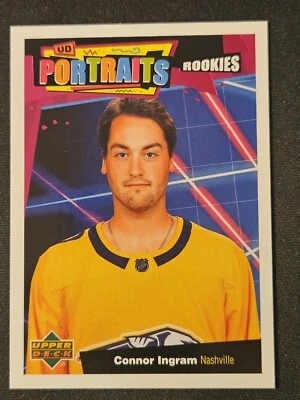 20-21 Upper Deck Connor Ingram Rookie UD Portraits 🚨🚨🚨 Nashville Predators  - Image 1 of 2