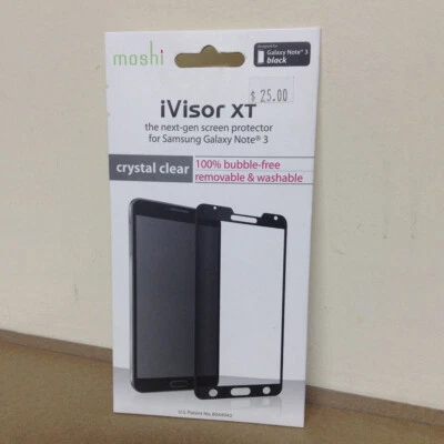 Protector de pantalla Moshi iVisor XT para Samsung Galaxy Note 3 - Borde transparente/negro Foto 1 de 3