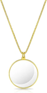 Monokel Lupe, Halskette Lupe, 5X Metall Lupe, HäNgende Lupe mit Kette Anhänger L - Bild 1 von 7