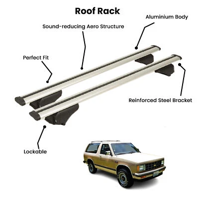 2 piezas barras transversales plateadas para Chevrolet Blazer Tahoe SUV 1983-1997 Foto 1 de 4