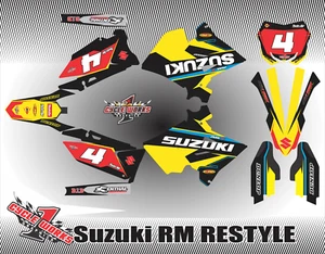 Suzuki 2001 - 2008 RM 125 / 250 Polisport restyle KIT DECAL GRAPHICS GP2 - Picture 1 of 1