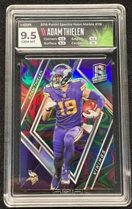 2018 Spectra Adam Thielen Neon Marble Prizm /4 HGA 9.5 Gem Mint SSP Vikings - Picture 1 of 2