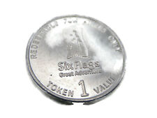 Six Flags 1 Token Value Redeemable For Prizes Silver Tone
