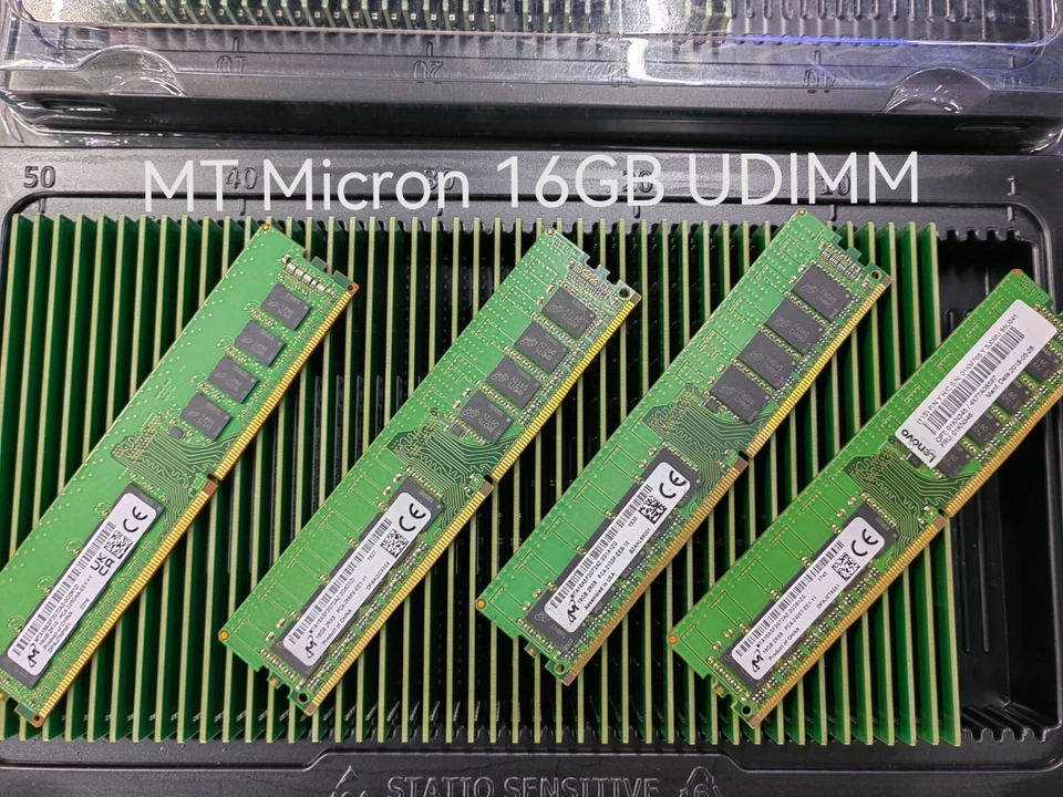Micron MT 16GB ECC UDIMM RAM DDR4 3200MHz 2933MHz 2666MHz 2400MHz 2133MHz VLP - Image 1 of 1