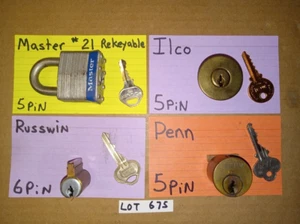 LOT #675....4 PCS. CHALLENGE....LOCK CYLINDER LOT...PICKERS, LOCKSPORT - Picture 1 of 1