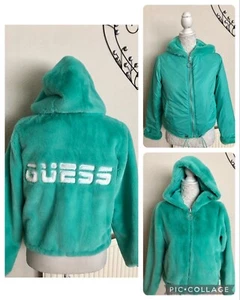 guess turquoise reversible jacket size XS - Picture 1 of 6