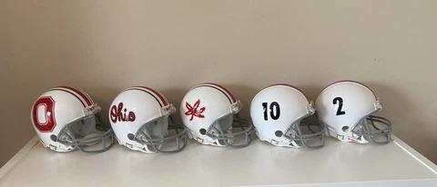 Ohio State Buckeyes Custom Riddell VSR4 Mini Football Helmet- Pick Your Mini Cover