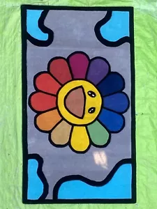 Custom Hand Tufted Smile Sun Colourfull Rugs 100% Newzealand Wool - Picture 1 of 10