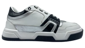 600 $ MCM weiße Leder Schnürschuhe Turnschuhe Größe US 10, EU 43 hergestellt in Italien - Bild 1 von 5