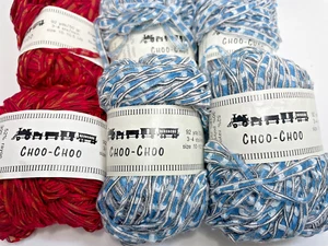 Crystal Palace Yarn CHOO-CHOO ribbon yarn mixed lot of 6 52% rayon col 1770,1610 - Picture 1 of 6