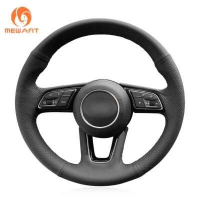Custom Leather Steering Wheel Cover for Audi A3 A4 A5 S3 S4 S5 RS 4 2015-2022 - Image 1 of 4