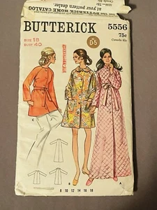 Vintage 60-70's Butterick Pattern A-Line Robe #5556 CUT Size 18 - Picture 1 of 2
