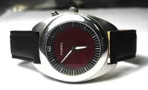 Herren Armbanduhr Fossil blau AM-3533 rot & schwarz Farbwechsel Zifferblatt 38 mm - Bild 1 von 7