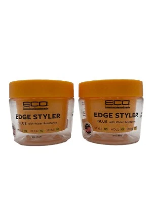 2 Eco Edge Styler Glue Pomade Water Resistance Strong Hold Pomade 3 oz Exp 12/27 - Image 1 of 4