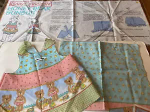 Tuta da sole vintage margherita regno orso miele cotone taglio e cucito pannello tessuto da completare - Foto 1 di 5
