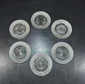 6 Miss America Glas Untertasse Beilagenteller Dessert Vertiefung Anchor Hocking 5,75 Zoll - Bild 1 von 8
