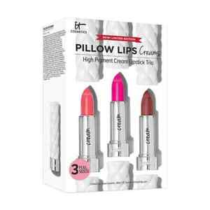 IT Cosmetics Pillow Lips Lipstick Trio (3 lipsticks) Creams .13 oz each NEW
